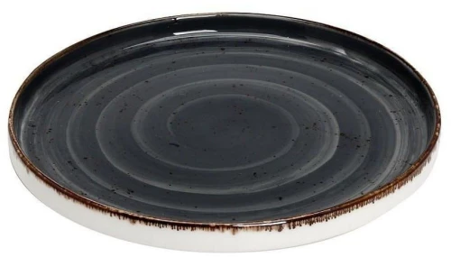 Πιάτο Πορσελάνινο Terra Step Ρηχό  Σετ 6 τμχ Tlg132K6 Φ21cm Grey Espiel Πορσελάνη