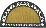 Πατάκι Εισόδου Gazelle 200 Half Round 45X75cm Beige-Black Sdim 45X75