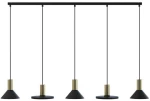 Φωτιστικό Οροφής - Ράγα Hermanos 8032 5xGU10 max 10W Black-Solid Brass Nowodvorski Μέταλλο