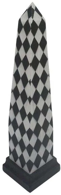 Διακοσμητικό Χώρου Οβελίσκος VIN506 61cm White-Black Espiel Μέταλλο