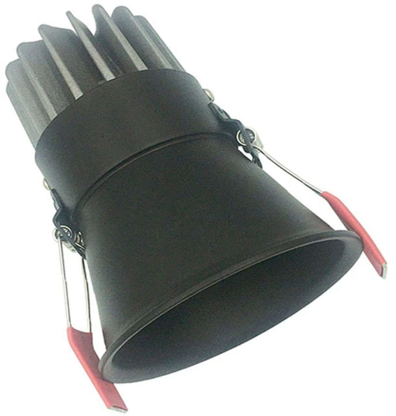 Σποτ Χωνευτό S076 Φ7,5x9,8cm Led 800Lm 10W 3000K Black Στρόγγυλο