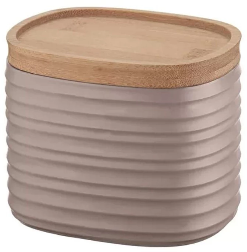 Βάζο Αποθήκευσης Tierra Με Καπάκι 500ml Brown Guzzini Πλαστικό,Bamboo