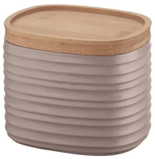 Βάζο Αποθήκευσης Tierra Με Καπάκι 500ml Brown Guzzini Πλαστικό,Bamboo