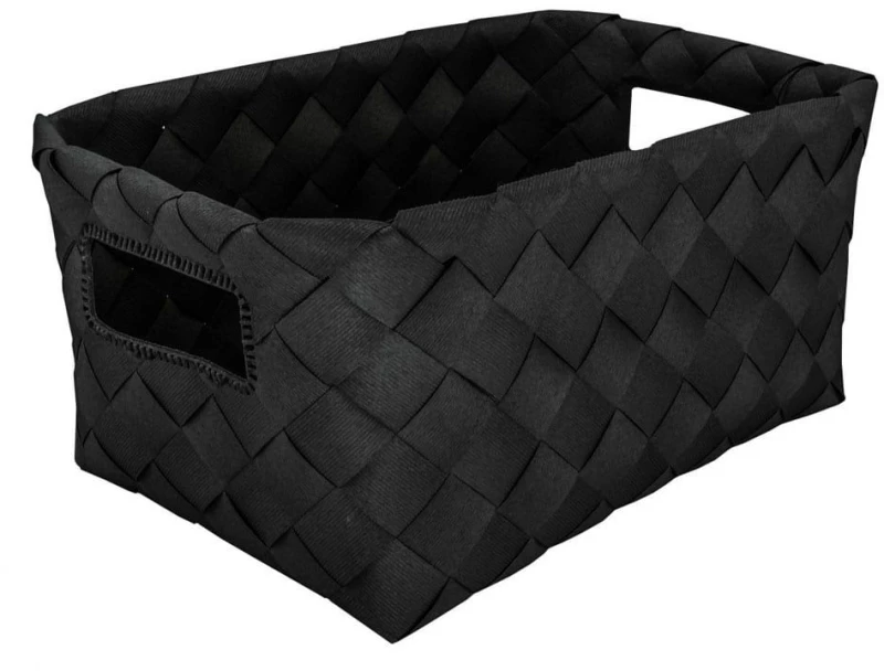 Καλάθι Αποθήκευσης Aspera M 18,5x12x28cm Black Kleine Wolke Πολυαιθυλένιο