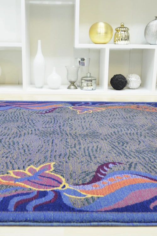 Χαλί Tappeto Modern Μάλλινο 003 Blue 170X240cm