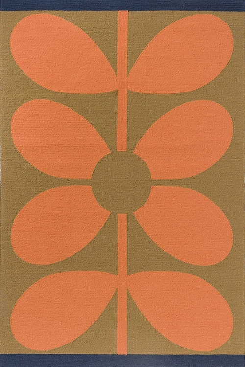 Χαλί Giant Sixties Stem 463703 Tomato Red-Taupe Orla Kiely 200X280cm