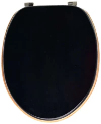 Καπάκι Λεκάνης Bamboo Essentials 02-15336 42,5x37x4,7cm Natural-Black Estia Ανοξ Ατσάλι,Bamboo