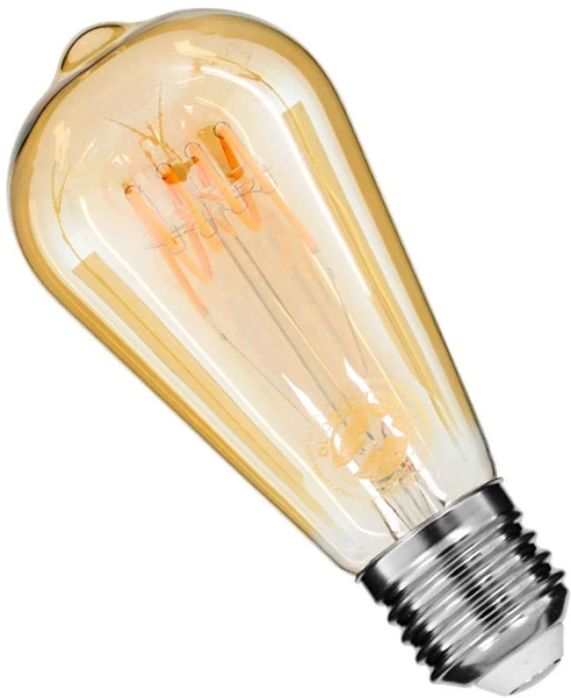 Λαμπτήρας Led Soft Spiral Filament 99141 ST64 E27 6W 490lm Dimmable Honey GloboStar 6W