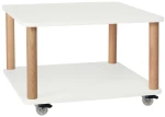 Τραπεζάκι Βοηθητικό Τροχήλατο Ashme ASHMEROLLST1 64x64x42,5cm White
