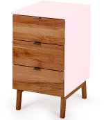 Συρταριέρα Γραφείου Luka 3 LUKADOAK9 41x50x75cm Oak-Pink