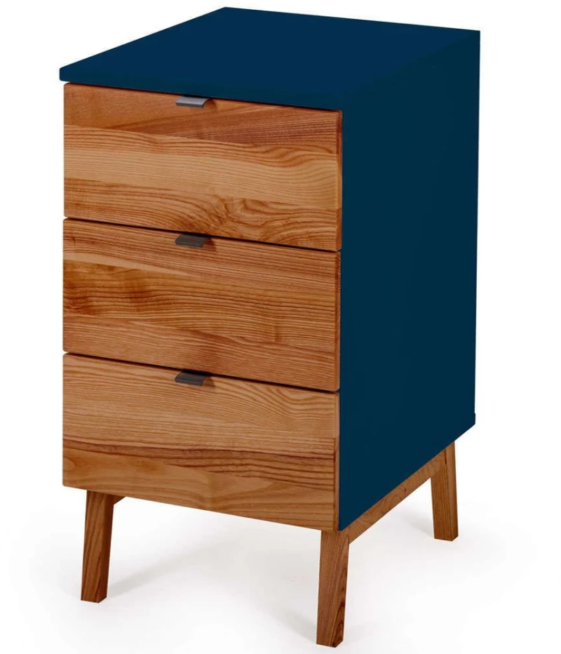 Συρταριέρα Γραφείου Luka 3 LUKADOAK15 41x50x75cm Oak-Navy Blue