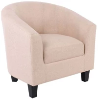 Πολυθρόνα Boga Ε7129,6 Με  Ύφασμα Beige Ξύλο,Ύφασμα