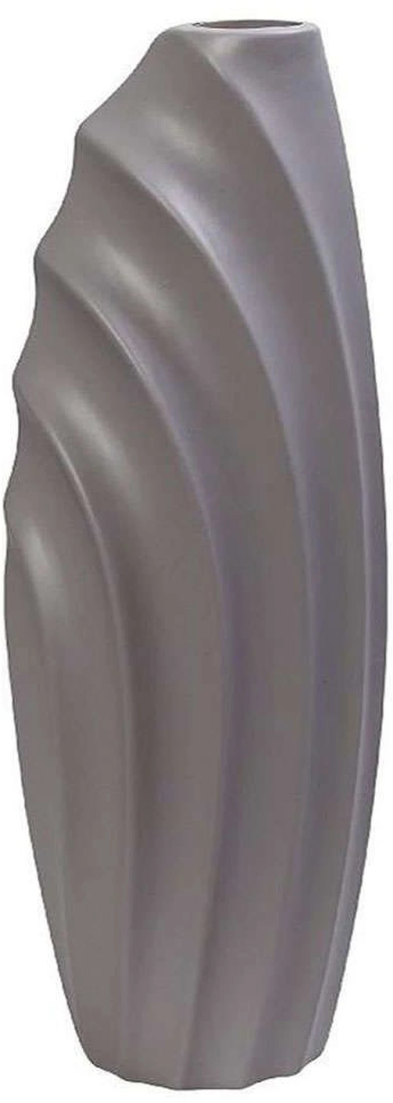 Βάζο Κεραμικό Ασύμμετρο MIG113 16x12x45cm Light Grey Espiel Κεραμικό