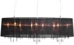 Φωτιστικό Οροφής Textile 3P1200BK Black Κρύσταλλο,Μέταλλο