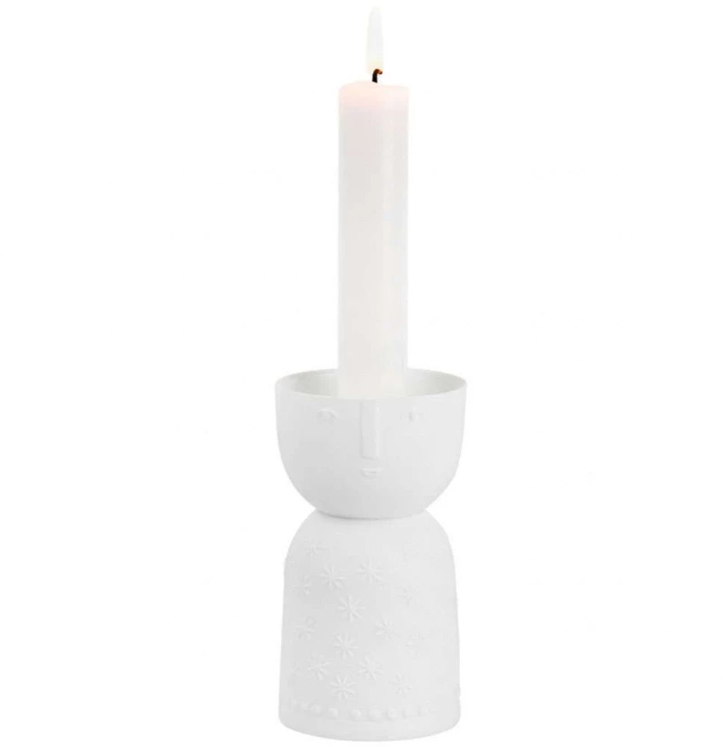 Κηροπήγιο Stella LBTRD0016458 6x10cm White Raeder Πορσελάνη