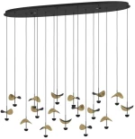 Φωτιστικό Οροφής Dracera 390343 155x33x220cm Led Black-Gold Eglo