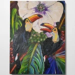Πίνακας Καμβάς 405HND1189 50x70cm Multi Wallity Κάθετοι Ξύλο,Καμβάς