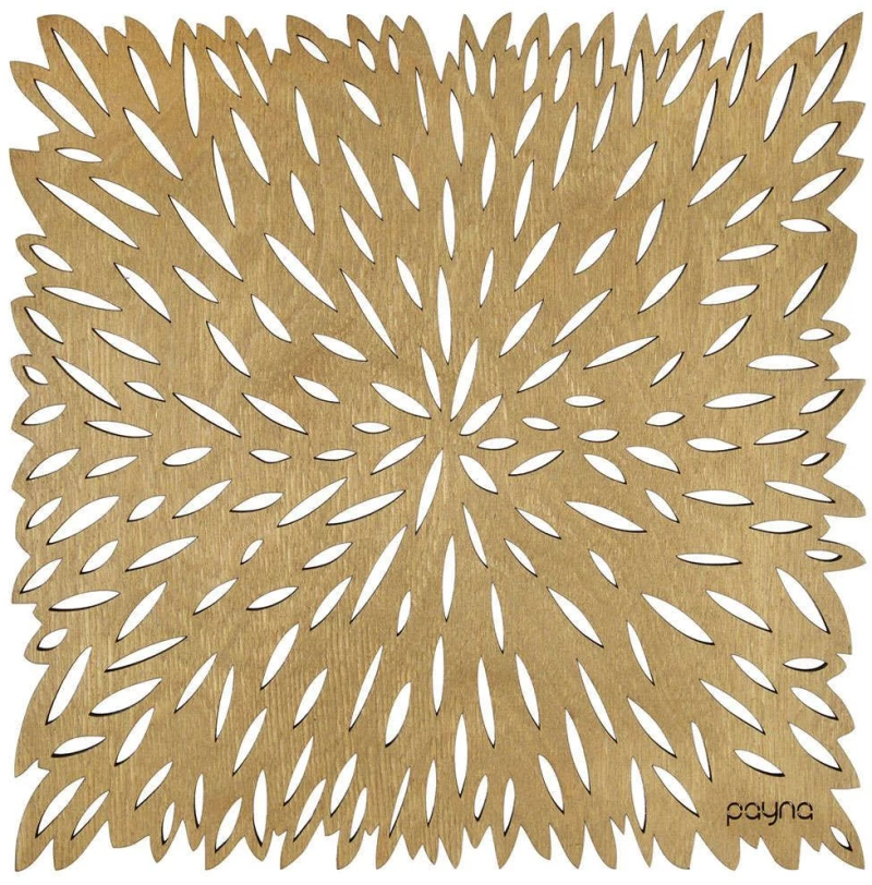 Σουπλά Pointy (Σετ 4Τμχ) 790PYN1133 36x36cm Honey Hermia Ξύλο