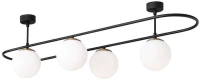Φωτιστικό Οροφής - Ράγα Abaküs 892OPV1506 124x40x33cm 4xE27 40W Black-White Opviq