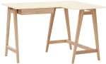 Γραφείο Luka S Δεξιά Γωνία LUKAROFSASH2 115x50x75cm Natural-Chalk White