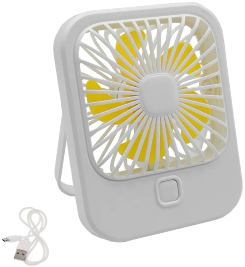 Επιτραπέζιο Επαναφορτιζόμενο USB Ανεμιστηράκι Mini Fan QL-7 Λευκό
