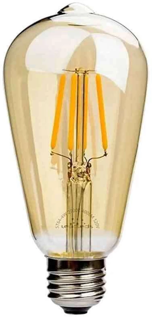 LED Λάμπα E27 6W 220V 1000LM Θερμό Λευκό Filament σε Σχήμα Αχλάδι Dimmable ST64