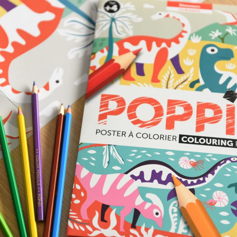 Colouring Poster - Δεινόσαυροι - Poppik