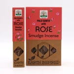 Θυμίαμα Palo Santo με Τριαντάφυλλο Earth Inspired Smudge Incense Rose (10τμχ)