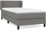 ΚΡΕΒΑΤΙ BOXSPRING ΜΕ ΣΤΡΩΜΑ ΣΚΟΥΡΟ ΓΚΡΙ 90X200 ΕΚ. ΥΦΑΣΜΑΤΙΝΟ 3126134