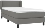 ΚΡΕΒΑΤΙ BOXSPRING ΜΕ ΣΤΡΩΜΑ ΣΚΟΥΡΟ ΓΚΡΙ 90X200 ΕΚ. ΥΦΑΣΜΑΤΙΝΟ 3126134