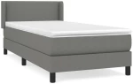 ΚΡΕΒΑΤΙ BOXSPRING ΜΕ ΣΤΡΩΜΑ ΣΚΟΥΡΟ ΓΚΡΙ 90X200 ΕΚ. ΥΦΑΣΜΑΤΙΝΟ 3129602