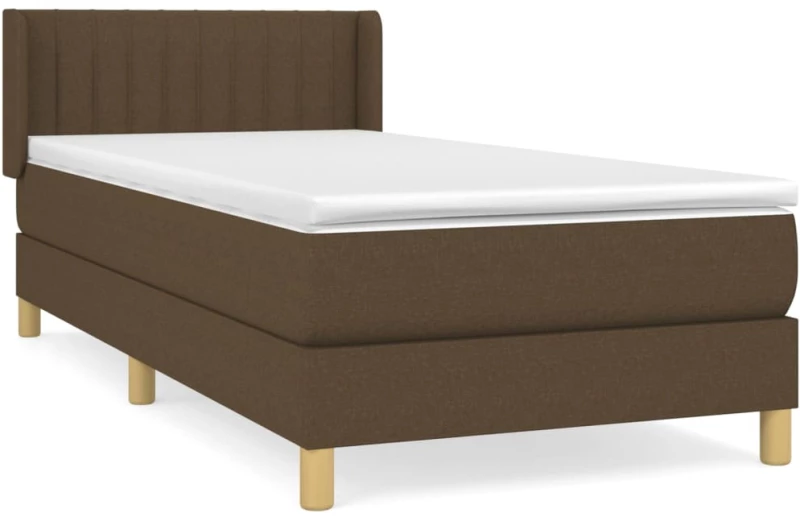ΚΡΕΒΑΤΙ BOXSPRING ΜΕ ΣΤΡΩΜΑ ΣΚΟΥΡΟ ΚΑΦΕ 90X200 ΕΚ. ΥΦΑΣΜΑΤΙΝΟ 3130404