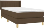 ΚΡΕΒΑΤΙ BOXSPRING ΜΕ ΣΤΡΩΜΑ ΣΚΟΥΡΟ ΚΑΦΕ 90X200 ΕΚ. ΥΦΑΣΜΑΤΙΝΟ 3130404
