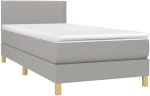 ΚΡΕΒΑΤΙ BOXSPRING ΜΕ ΣΤΡΩΜΑ ΑΝΟΙΧΤΟ ΓΚΡΙ 90X200 ΕΚ. ΥΦΑΣΜΑΤΙΝΟ 3140505
