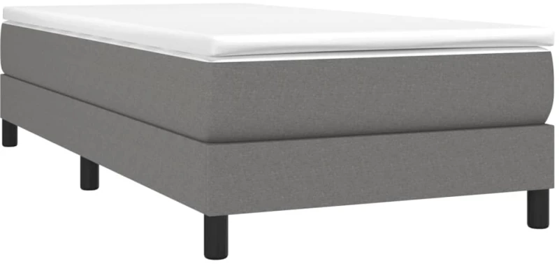 ΚΡΕΒΑΤΙ BOXSPRING ΜΕ ΣΤΡΩΜΑ ΣΚΟΥΡΟ ΓΚΡΙ 90X200 ΕΚ. ΥΦΑΣΜΑΤΙΝΟ 3144046