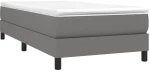 ΚΡΕΒΑΤΙ BOXSPRING ΜΕ ΣΤΡΩΜΑ ΣΚΟΥΡΟ ΓΚΡΙ 90X200 ΕΚ. ΥΦΑΣΜΑΤΙΝΟ 3144046