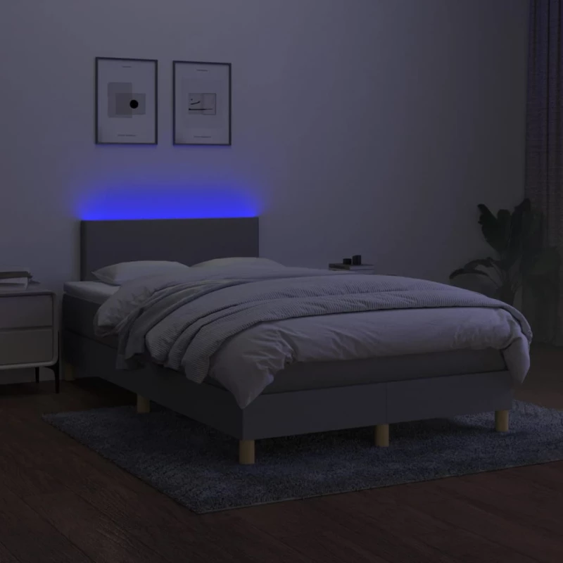 ΚΡΕΒΑΤΙ BOXSPRING ΜΕ ΣΤΡΩΜΑ & LED ΑΝ.ΓΚΡΙ 120X200 ΕΚ ΥΦΑΣΜΑΤΙΝΟ 3133541