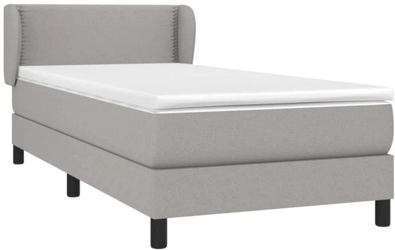 ΚΡΕΒΑΤΙ BOXSPRING ΜΕ ΣΤΡΩΜΑ ΑΝΟΙΧΤΟ ΓΚΡΙ 80X200 ΕΚ. ΥΦΑΣΜΑΤΙΝΟ 3126117