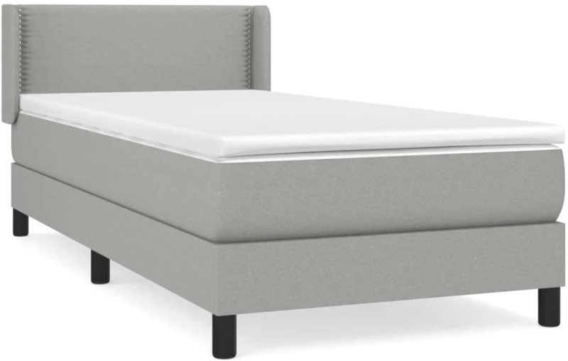 ΚΡΕΒΑΤΙ BOXSPRING ΜΕ ΣΤΡΩΜΑ ΑΝΟΙΧΤΟ ΓΚΡΙ 80X200 ΕΚ. ΥΦΑΣΜΑΤΙΝΟ 3129585
