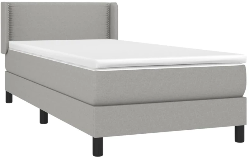 ΚΡΕΒΑΤΙ BOXSPRING ΜΕ ΣΤΡΩΜΑ ΑΝΟΙΧΤΟ ΓΚΡΙ 80X200 ΕΚ. ΥΦΑΣΜΑΤΙΝΟ 3129585
