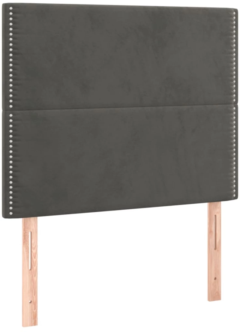 ΚΡΕΒΑΤΙ BOXSPRING ΜΕ ΣΤΡΩΜΑ ΣΚΟΥΡΟ ΓΚΡΙ 100X200 ΕΚ. ΒΕΛΟΥΔΙΝΟ 3132604