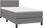 ΚΡΕΒΑΤΙ BOXSPRING ΜΕ ΣΤΡΩΜΑ & LED ΣΚ.ΓΚΡΙ 80X200 ΕΚ. ΥΦΑΣΜΑΤΙΝΟ 3133030