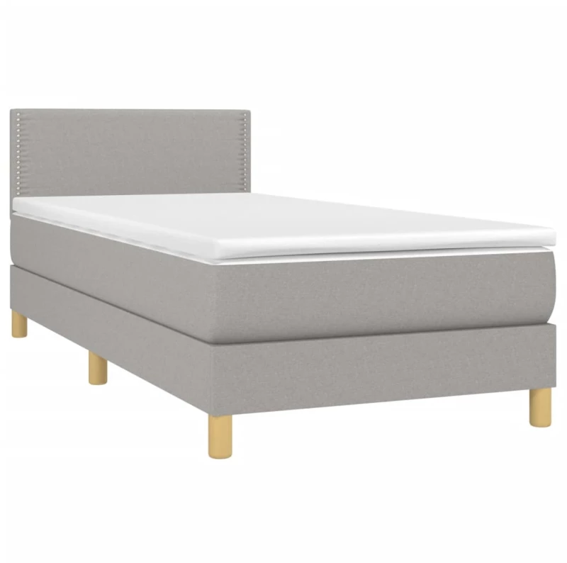 ΚΡΕΒΑΤΙ BOXSPRING ΜΕ ΣΤΡΩΜΑ & LED ΑΝ.ΓΚΡΙ 100X200 ΕΚ ΥΦΑΣΜΑΤΙΝΟ 3133613