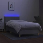 ΚΡΕΒΑΤΙ BOXSPRING ΜΕ ΣΤΡΩΜΑ & LED ΑΝ.ΓΚΡΙ 100X200 ΕΚ ΥΦΑΣΜΑΤΙΝΟ 3133613