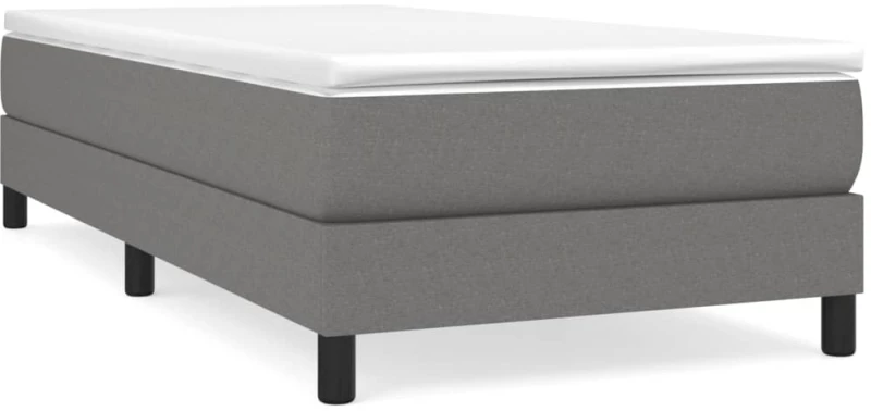 ΚΡΕΒΑΤΙ BOXSPRING ΜΕ ΣΤΡΩΜΑ ΣΚΟΥΡΟ ΓΚΡΙ 100X200 ΕΚ. ΥΦΑΣΜΑΤΙΝΟ 3144054