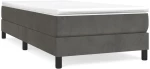 ΚΡΕΒΑΤΙ BOXSPRING ΜΕ ΣΤΡΩΜΑ ΣΚΟΥΡΟ ΓΚΡΙ 100X200 ΕΚ. ΒΕΛΟΥΔΙΝΟ 3144316