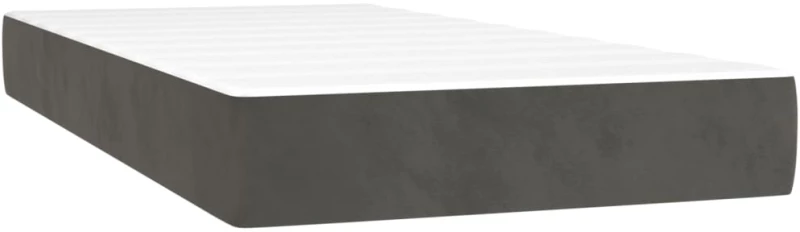 ΚΡΕΒΑΤΙ BOXSPRING ΜΕ ΣΤΡΩΜΑ ΣΚΟΥΡΟ ΓΚΡΙ 100X200 ΕΚ. ΒΕΛΟΥΔΙΝΟ 3144316