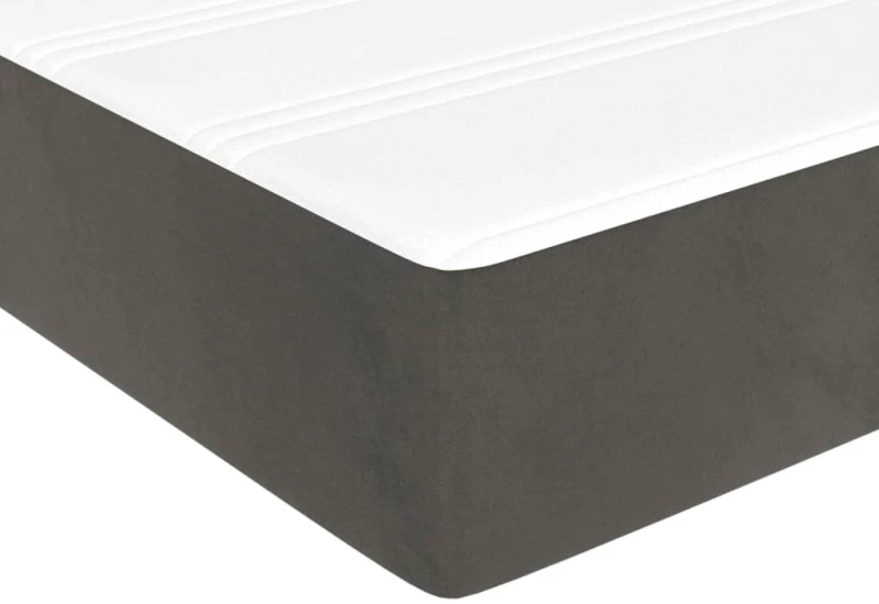 ΚΡΕΒΑΤΙ BOXSPRING ΜΕ ΣΤΡΩΜΑ ΣΚΟΥΡΟ ΓΚΡΙ 100X200 ΕΚ. ΒΕΛΟΥΔΙΝΟ 3144316