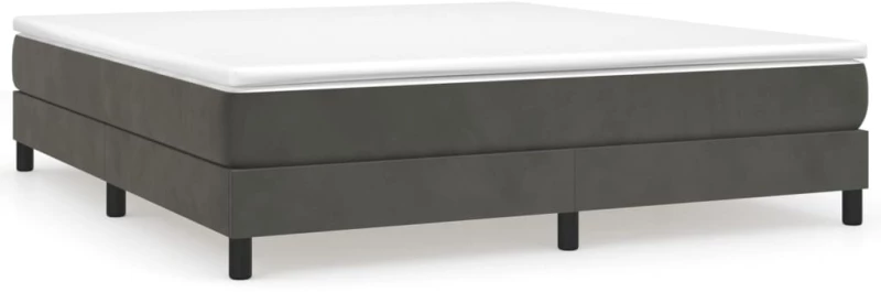 ΚΡΕΒΑΤΙ BOXSPRING ΜΕ ΣΤΡΩΜΑ ΣΚΟΥΡΟ ΓΚΡΙ 160X200 ΕΚ. ΒΕΛΟΥΔΙΝΟ 3144340