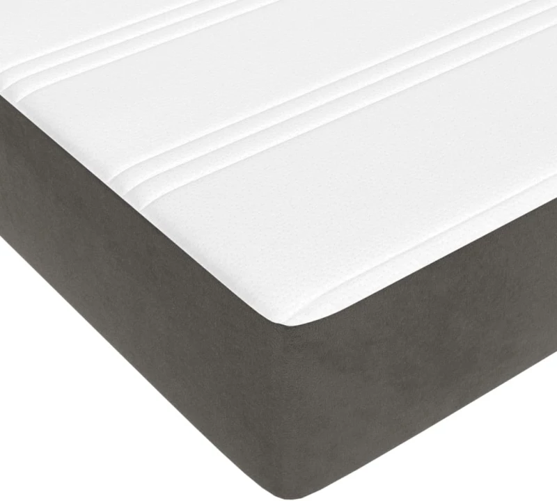 ΚΡΕΒΑΤΙ BOXSPRING ΜΕ ΣΤΡΩΜΑ ΣΚΟΥΡΟ ΓΚΡΙ 160X200 ΕΚ. ΒΕΛΟΥΔΙΝΟ 3144340